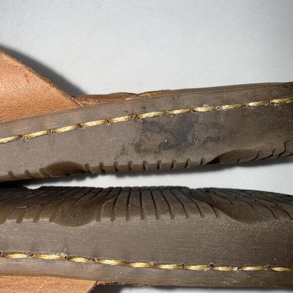 Born Gorpcore Classic Leather Designer Minimalist Flip Flops Thong Sandals 8/39 - Picture 7 of 11